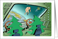 Any Occasion Blank Inside a UFO Cartoon card
