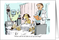 Get Well Encouragement and Old Tricks Cartoon card