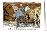 Blank Any Occasion Stable Boy for the Apocalyptic Four Horsemen card
