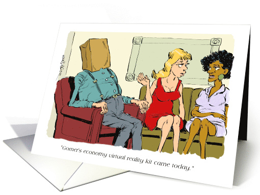 A Virtual Birthday Party for Him Cartoon card (1674824)
