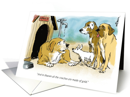 Sympathy Goodbye to Your Friend's Dog With a Smile Cartoon card