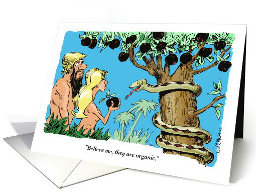 Congrats on Your Going Vegan and Organic with Adam and Eve card