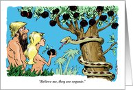 Blank Any Occasion Adam and Eve and the Organic Apples card