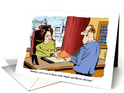Cartoon Congratulations on Being Employee of the Month card (1701286)