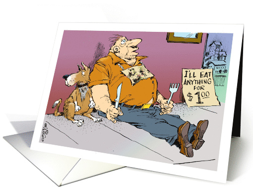 Cartoon Invitation to Eat and Celebrate TGIF card (1705564)