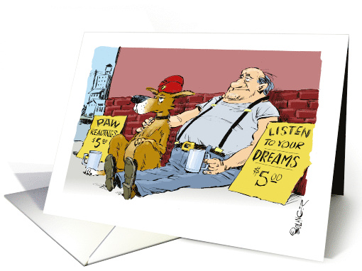 Encouragement Dream Big Cartoon It's Okay to Dream Quote by Poe card