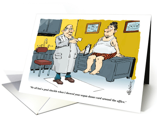 Cartoon to Further Organ and Tissue Donation Awareness card (1708568)