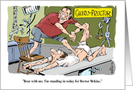 Amusing National Chiropractic Health Month Proctor Joke card