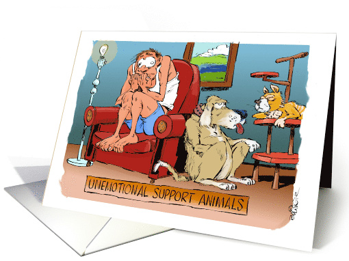 Blank All Purpose Unsupportive Animals for your Emotional Care card