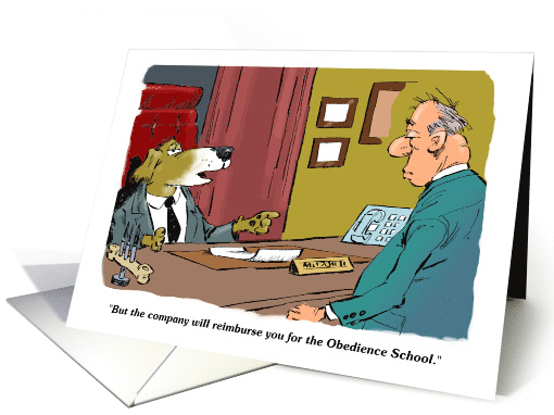 Amusing Blank Any Occasion Employee and Dog As Boss card (1723450)