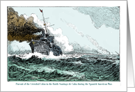 Etching of a Spanish American War Naval Incident card