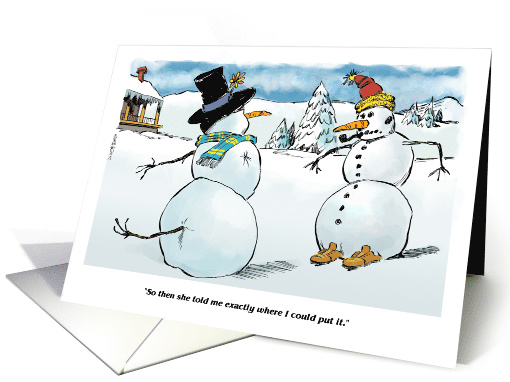 Humorous Snowman and His Apology card (1732536)