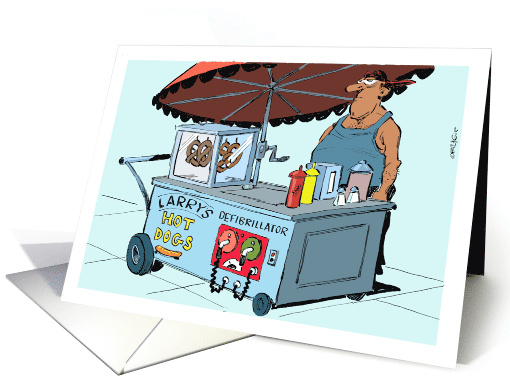 Very Very Casual Business Lunch Invitation to a Hot Dog Cart card
