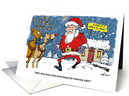 Blank Any Purpose Adult Santa Shopping for Chimney Lube card (1746178)