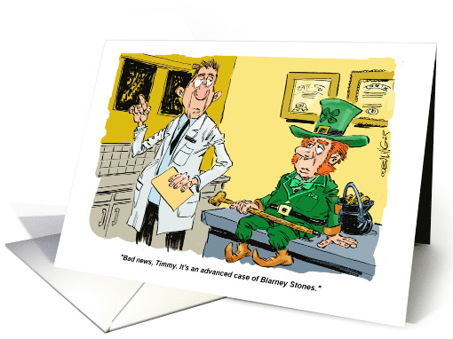 Sexy Leprechaun Gets Bad News from Doctor on St. Patrick's Day card