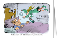Fun Insomnia Get Well and Ms. Sandman’s Cure card