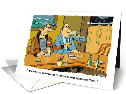 Amusing Bar Buddy Congrats on Moving Up to a New Job card (1755042)