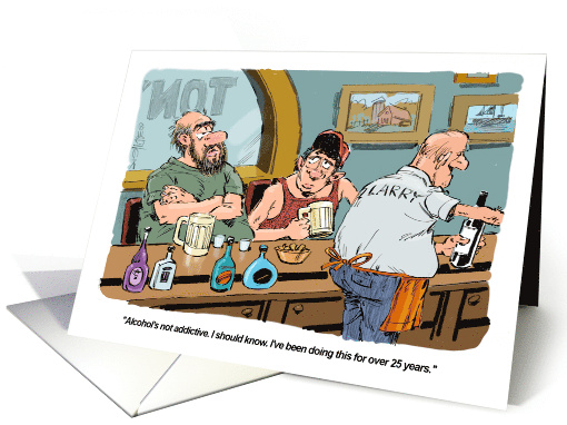 January 1 National Hangover Day and Suggested Cures Cartoon card