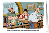 January 1 National Hangover Day and Suggested Cures Cartoon card