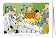 Humorous Afterlife Message to Friends and Family card