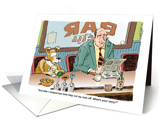Fun Happy Birthday from your Male Canine Fur Baby card (1761878)
