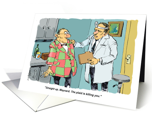 Humorous Thank You to a Male Doctor of Great Taste card (1766510)