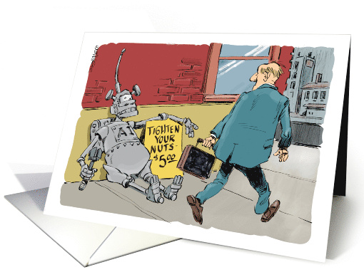 Amusing Artificial Intelligence Happy Birthday to a Mechanic card