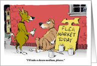 Amusing Blank Any Occasion Dog Shopping for Fleas card