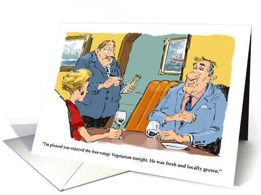Amusing Thank You to a Friend for the Dinner and Company card