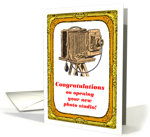 Old Time Congratulations on Opening Your Own Photo Studio card