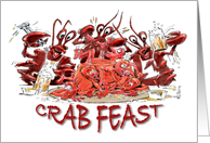Amusing Invitation to a Crab Feast card