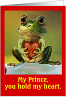 Happy Valentine to a Prince of a Boyfriend card
