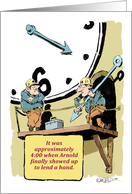 Thinking of Punctual You and National Procrastination Week card