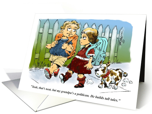 A Belated Birthday Card Cartoon for Grandpa card (1913570)