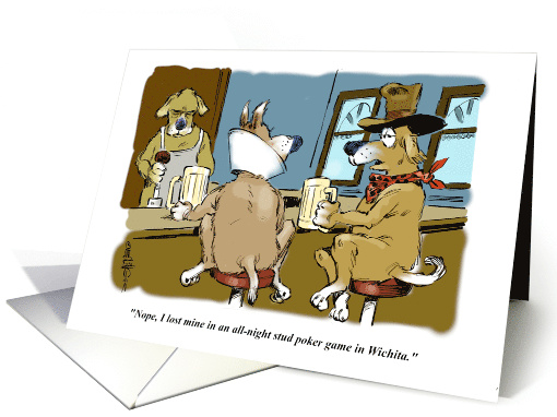 Amusing Doggie Get Well from Being Neutered card (1933280)