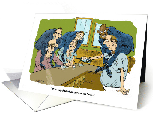 Funny Administrative Professionals Day Office Cartoon for Him card