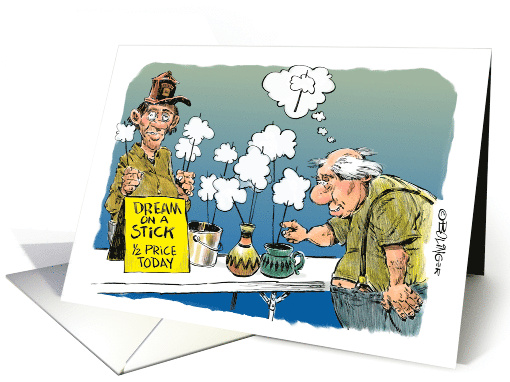 Funny Retirement and a Dream on a Stick card (2000528)