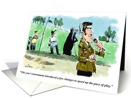 Funny Birthday for Him and Speed Up the Pace of Play card (2000754)
