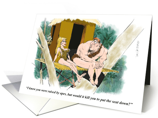 Funny Thinking of You Being Raised by Apes card (2000980)