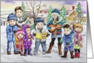 Family Caroling card