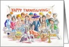 Holiday Thanksgiving Buffet Party Card