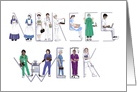 Nurses Week on Different Generations, Fields and Uniforms. card