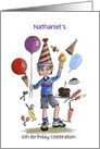 Young Boy’s 6th Birthday Party Invitation card