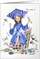 Custom graduate nurse with blue toga card