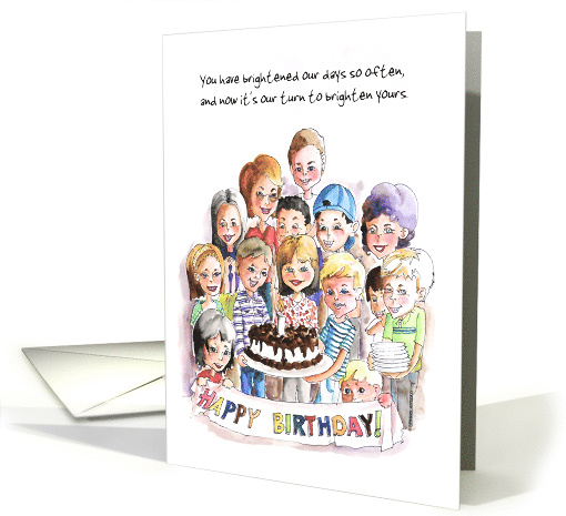 Happy Birthday from all of us, custom text card (1304990)