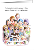 Happy Birthday from all of us, custom text card