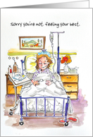 Get Well / Feel Better Card to a bed ridden woman, customize card