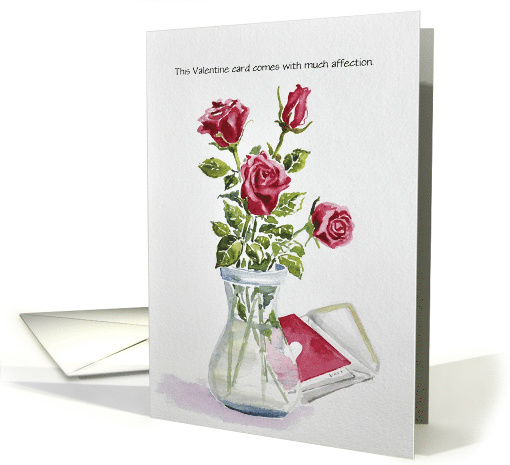 A Valentine Roses Card Custom Text card (1356460)