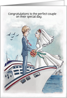 Cruise Ship Wedding Congratulations Card