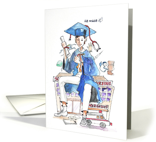 A Male Nursing Graduate Invitation card (1413118)